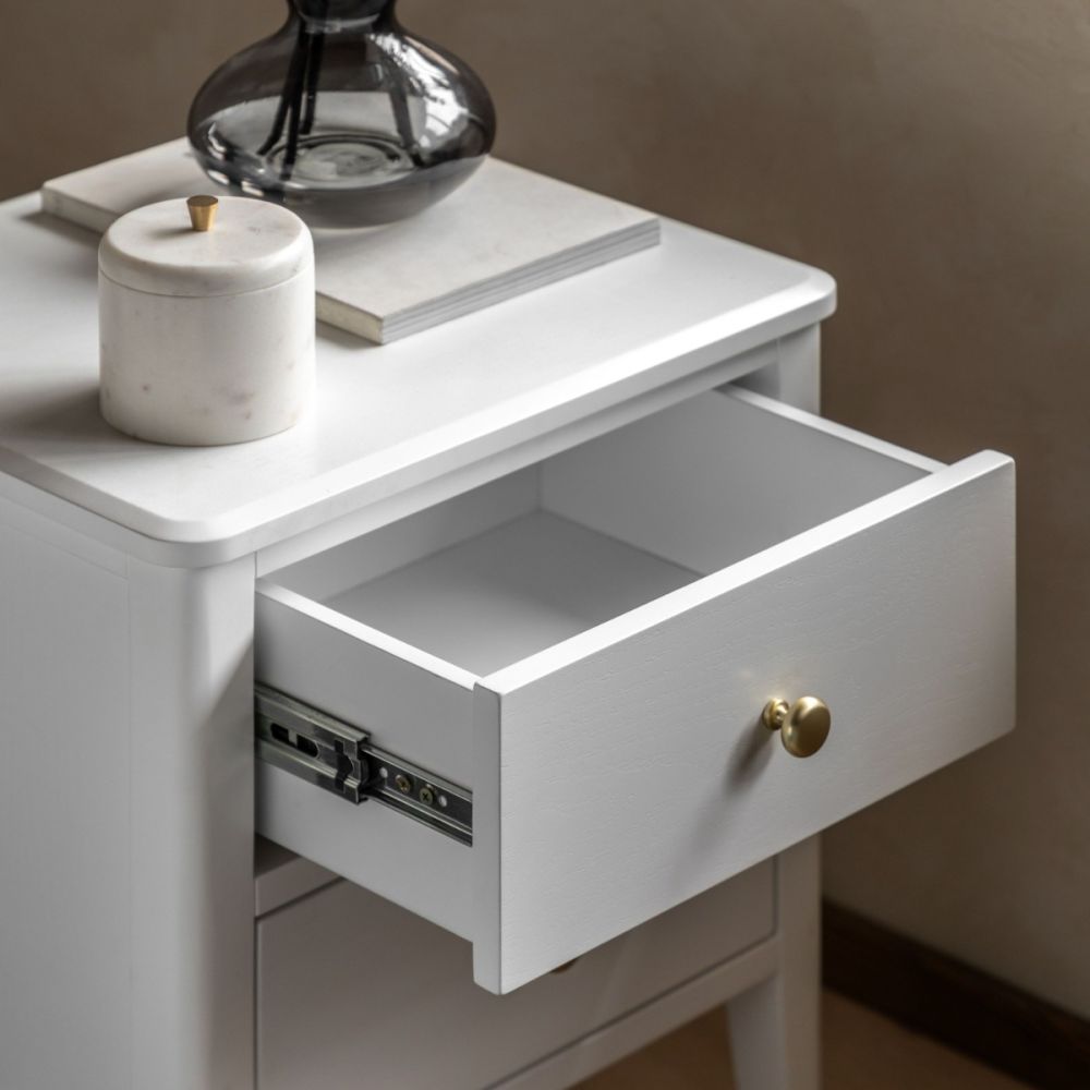 Scenia Bedside Table - White