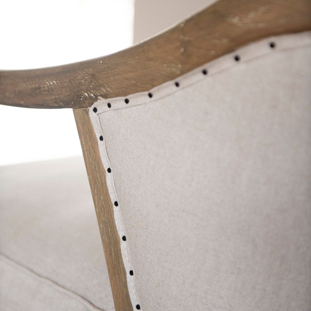 St James Curved Oak Armchair