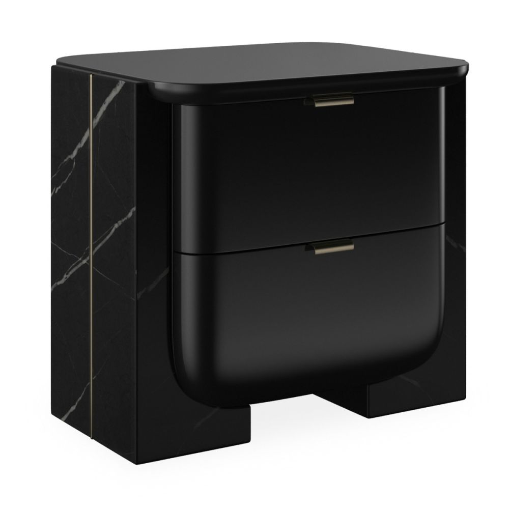 Overlap Bedside Table - Dark - S