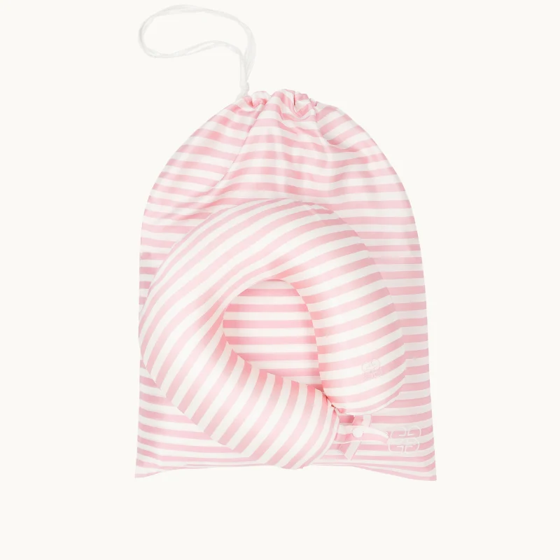 Striped Silk Laundry Bag - Pink & Ivory