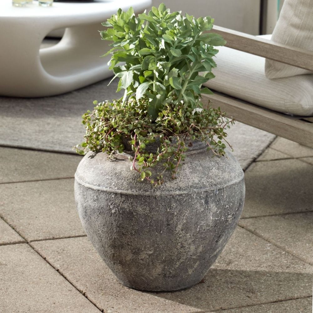 Echoes of Time Concrete Outdoor Planter