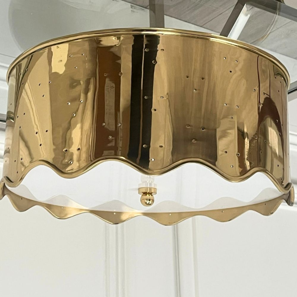 Clearance Ripple Semi Flas Mount - Brass
