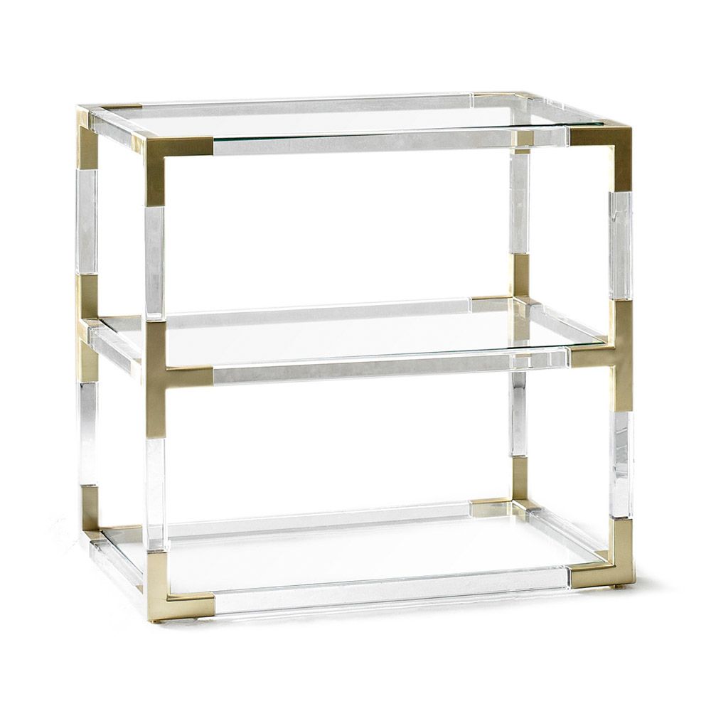 Clearance Jacques Two-Tier Side Table - Brass