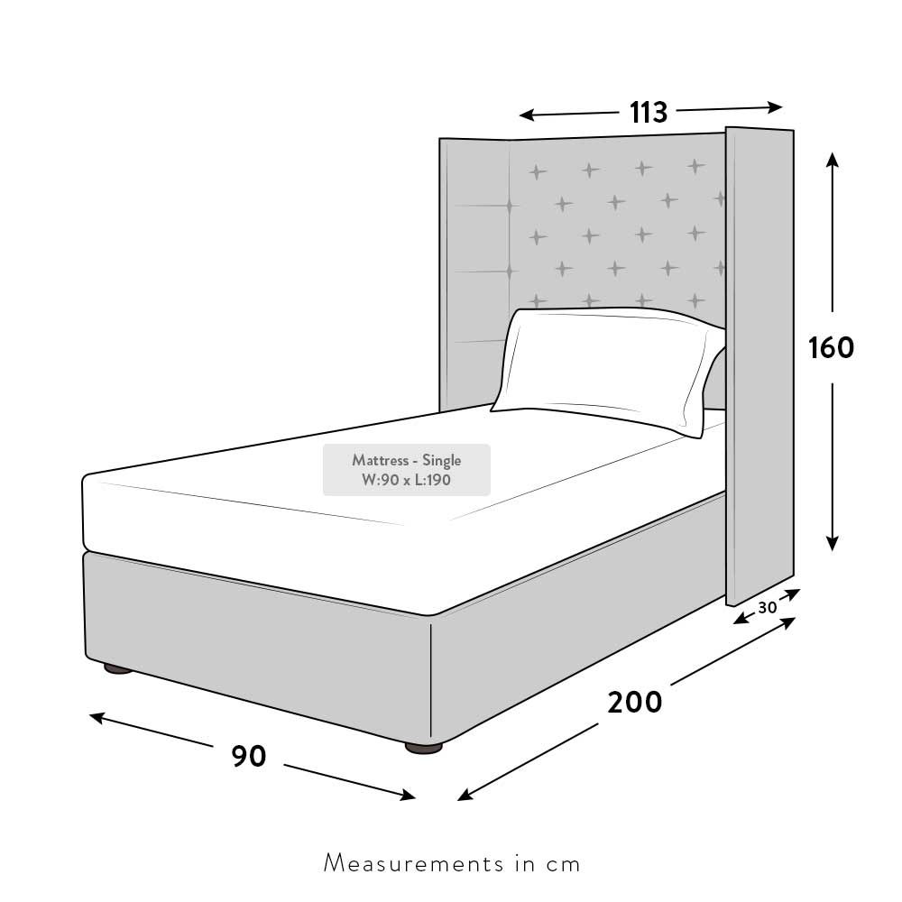 Laurent Upholstered Single Bed