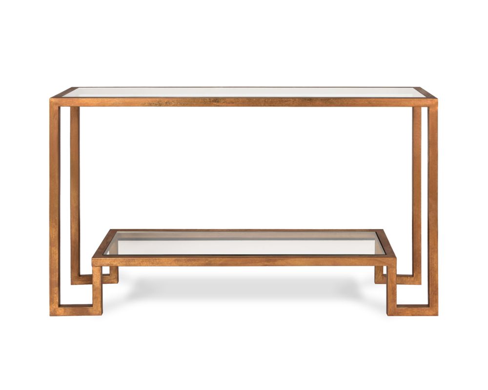 Ming Console Table - Antique Gold