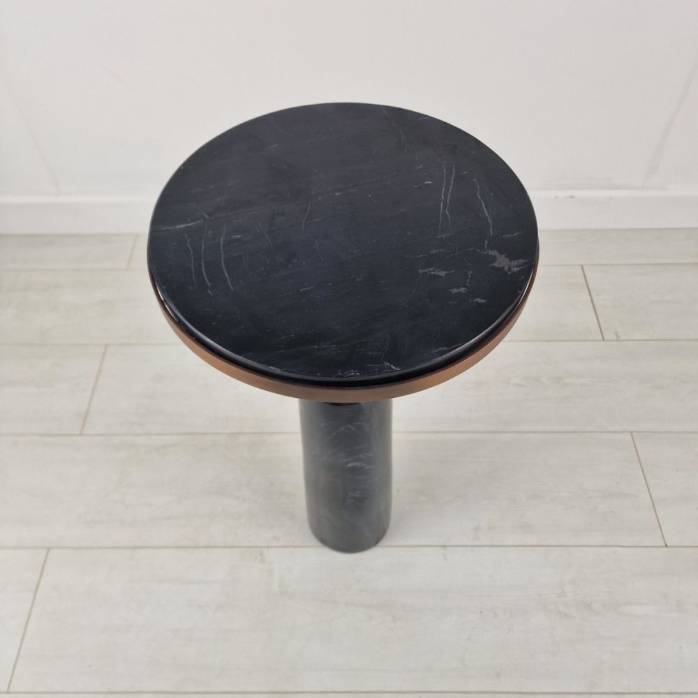 Clearance Notto Side Table – Black Marble & Antique Bronze (Set of 2)