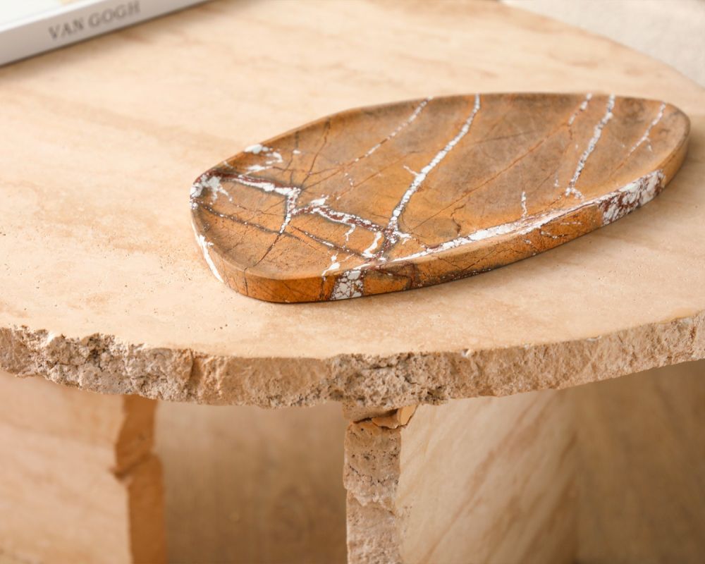 Miso Stone Marble Dish – Coffee