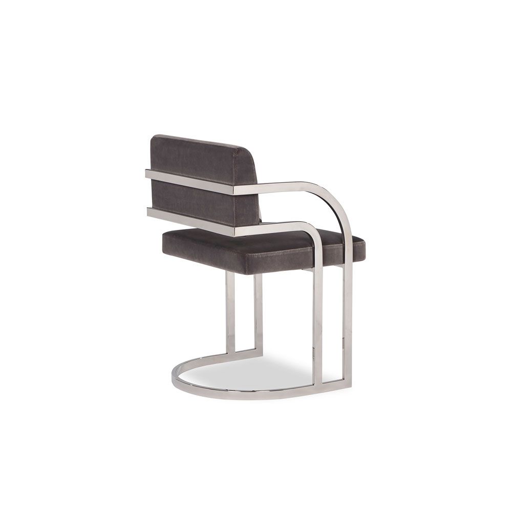Dylan Dining Chair - Gainsborough Nickel Grey Velvet