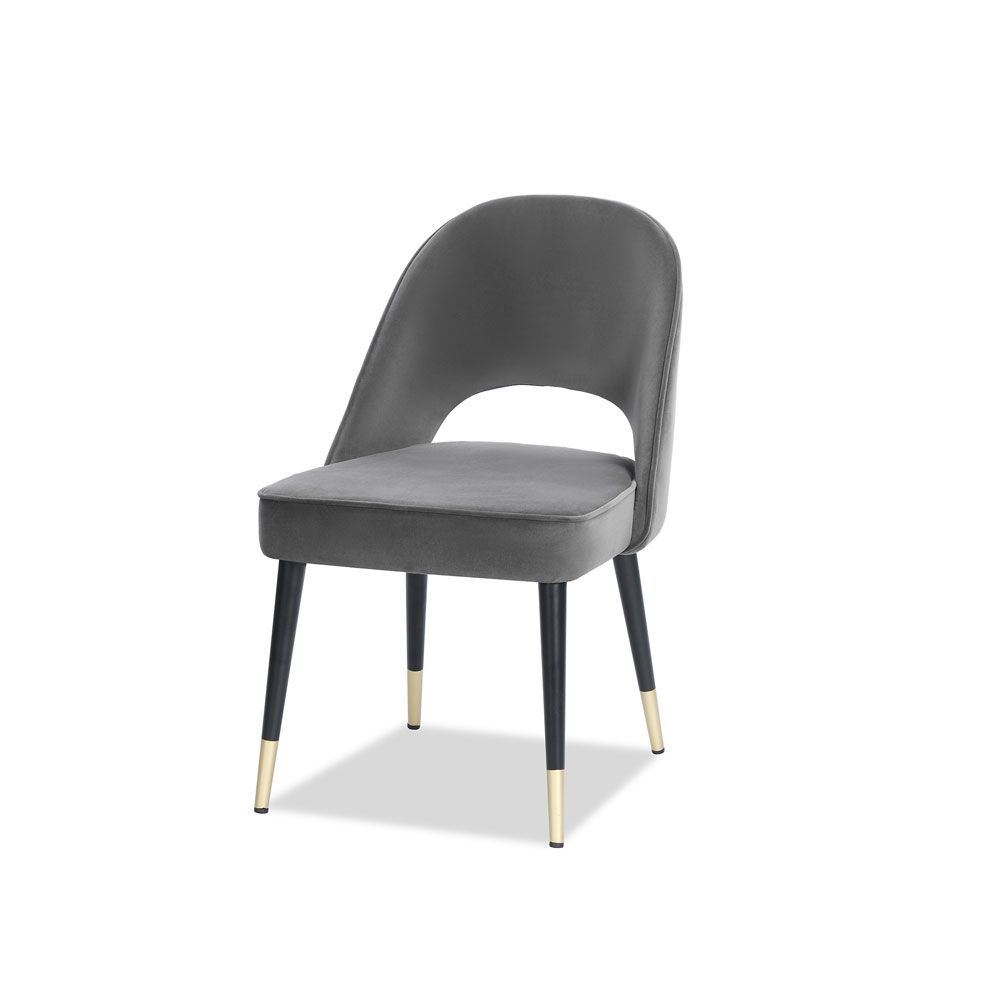 Clearance - Yves Dining Chair - Kaster Slate Velvet - Set of 2 