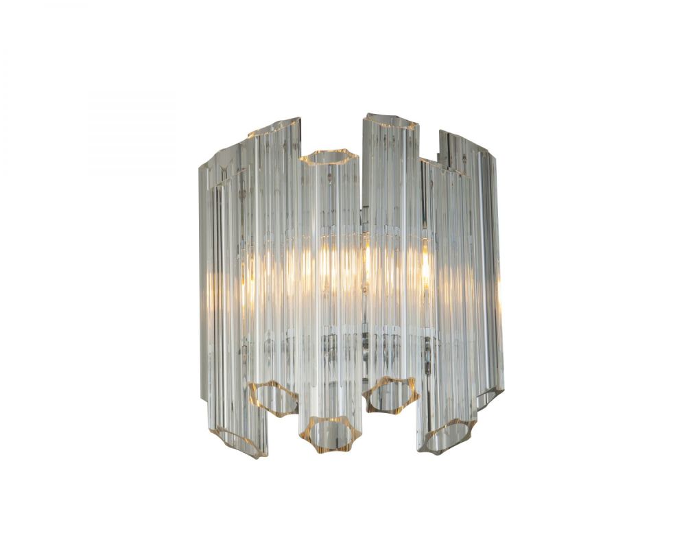 Quartz Wall Light - Polished Nickel