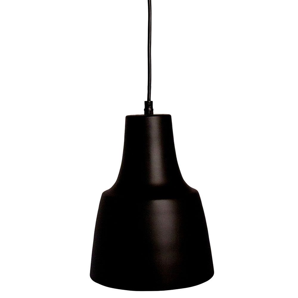 Dome Deco Matt Aluminium Pendant - Black - L