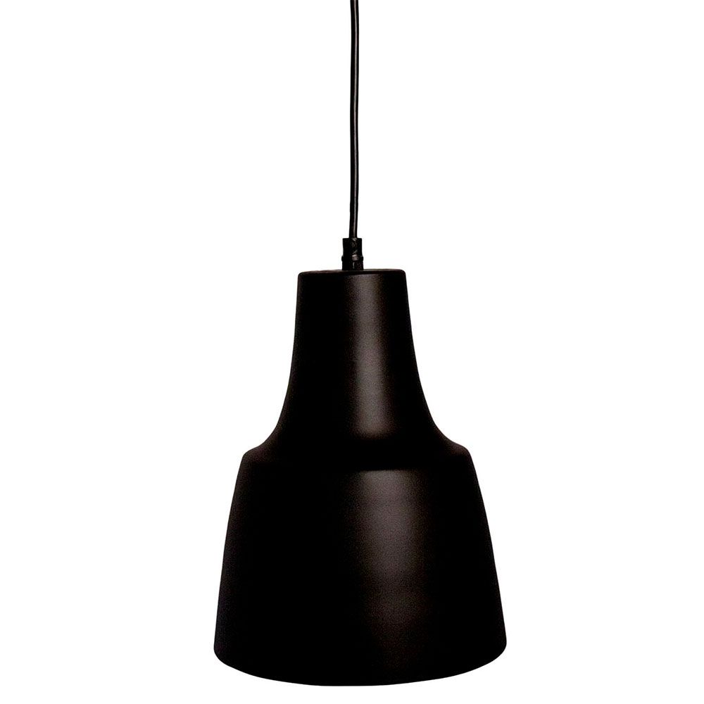 Dome Deco Brushed Aluminium Pendant - Black - S