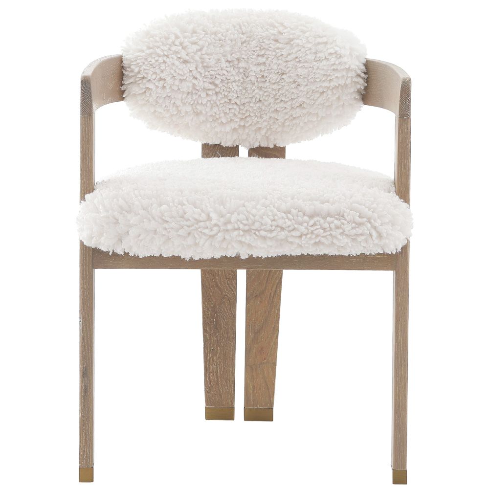 Baaarb Dining Chair - Faux Sheepskin