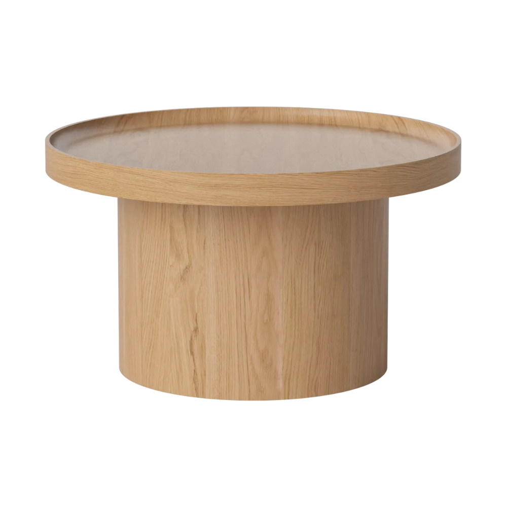 Plateau Coffee Table - Lacquered Oak - Ø61 cm
