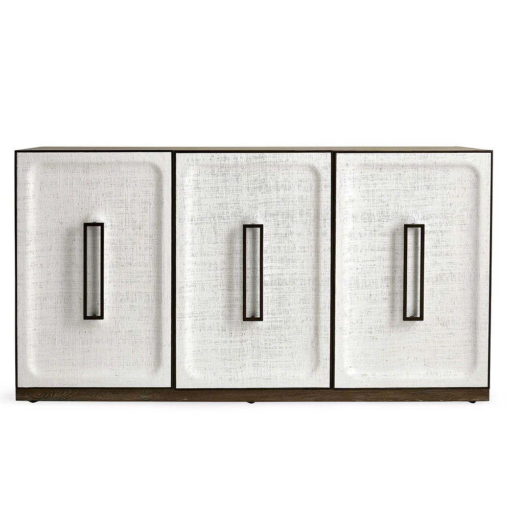 Black Label White Linen 3-Door Cabinet