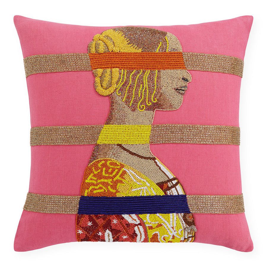 Renaissance Bars Beaded Cushion