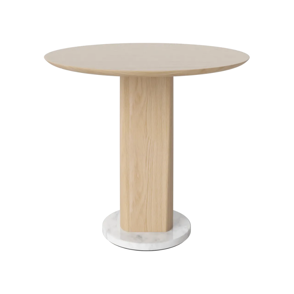 Root Side Table - White Pigmented Oiled Oak - Ø60 cm