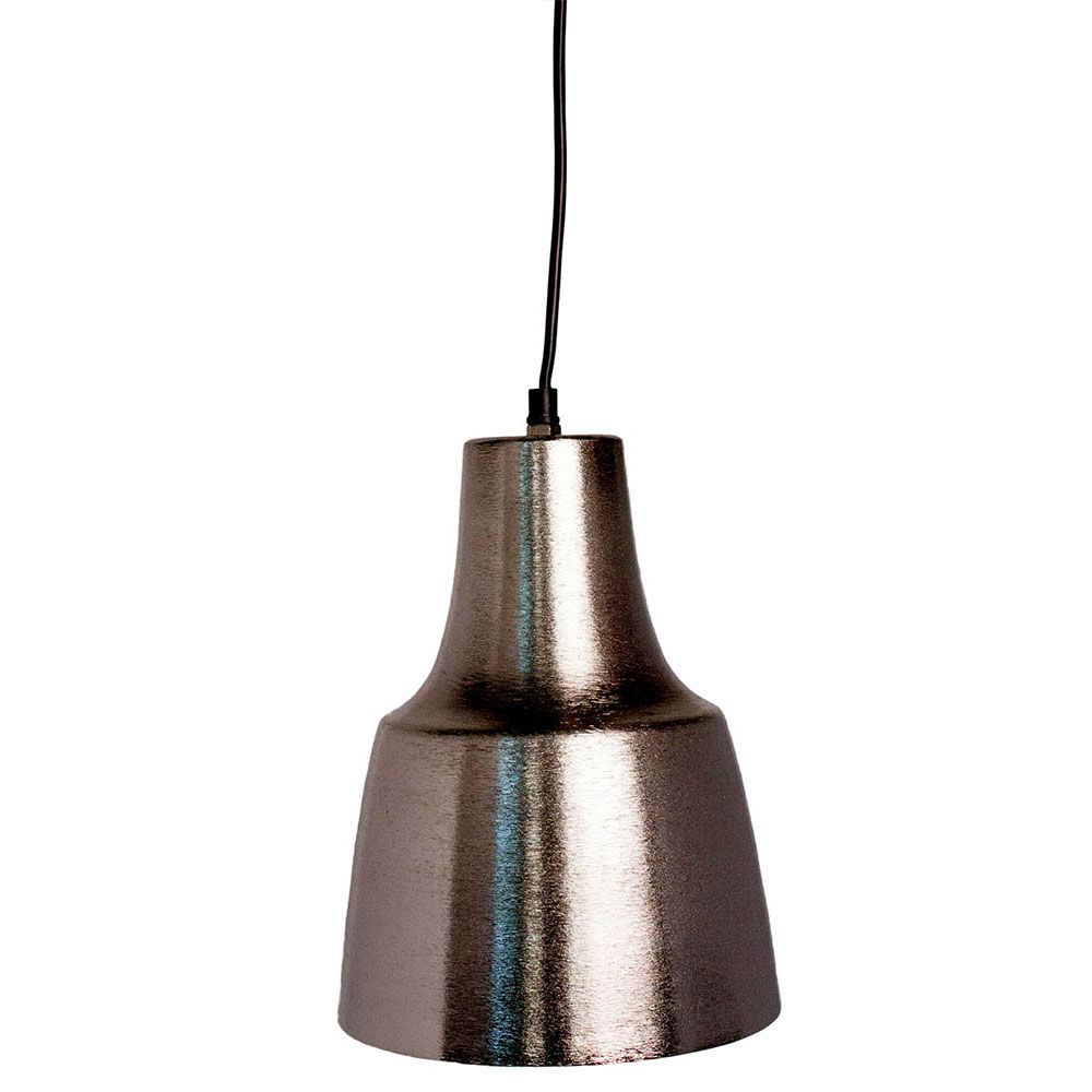 Dome Deco Brushed Aluminium Pendant - Silver - L