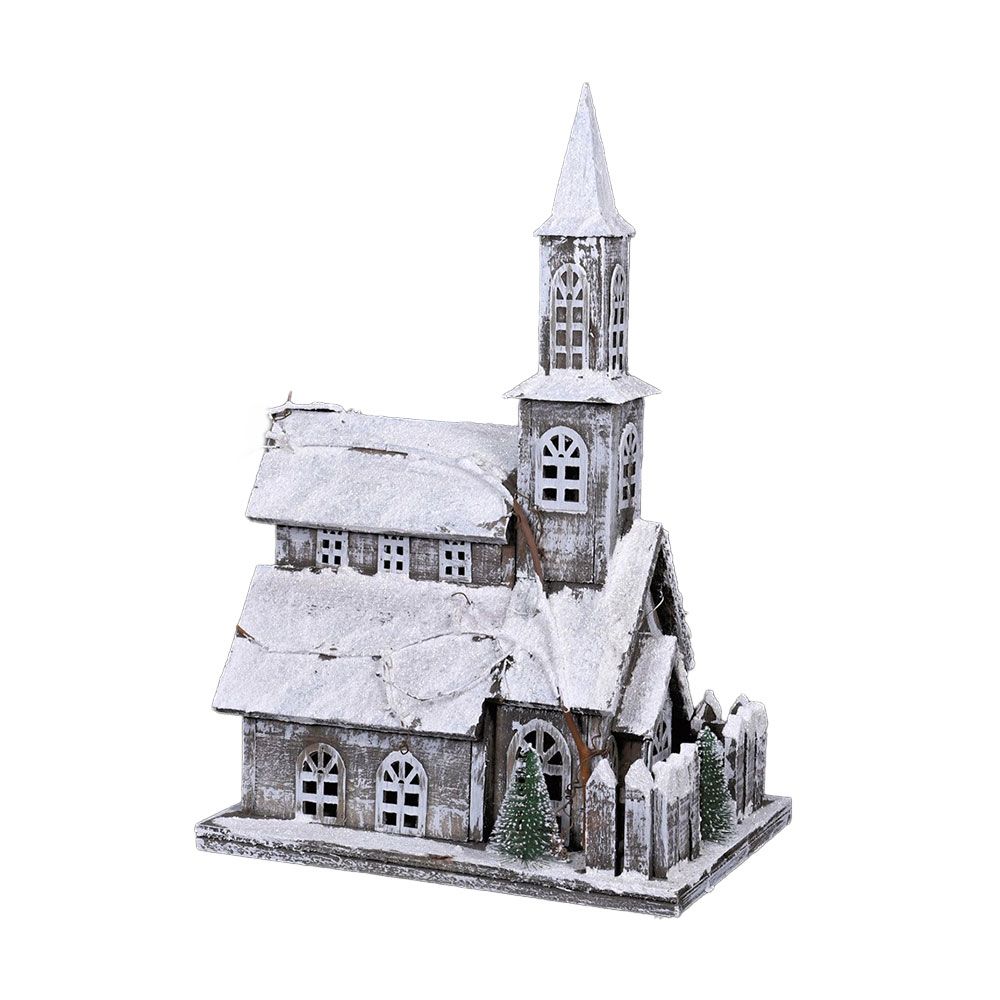 Snowy Church Decoration