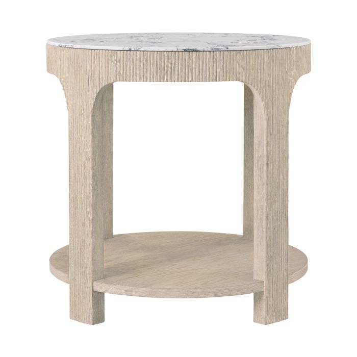 Horizon Round Quartz Side Table