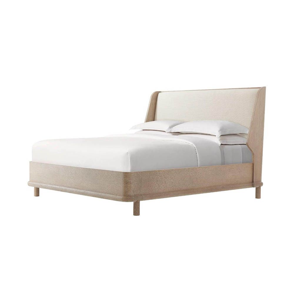 Theodore Alexander King Panel Platform Bed - Bermuda Ivory