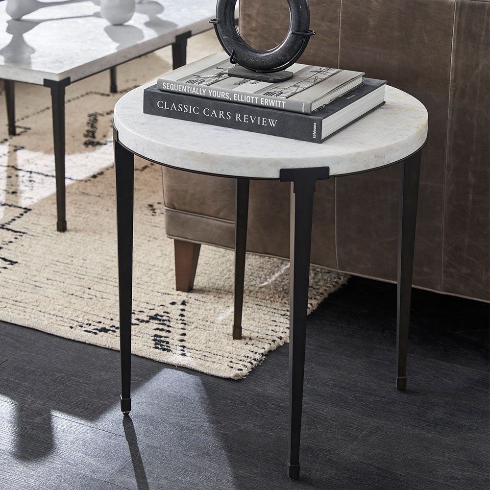 Coalesce Arctic Marble Side Table