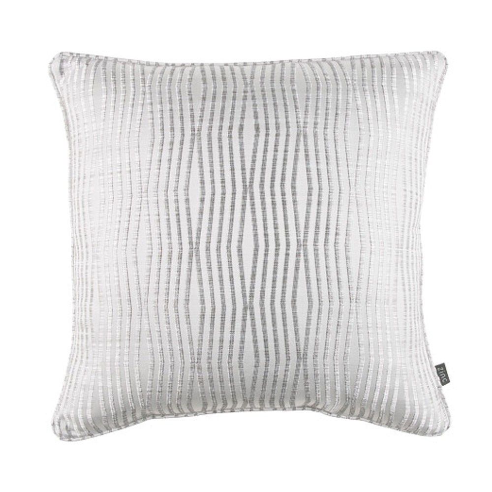 Clearance Zinc Textile Snap Cushion - Silver Grey - Pair