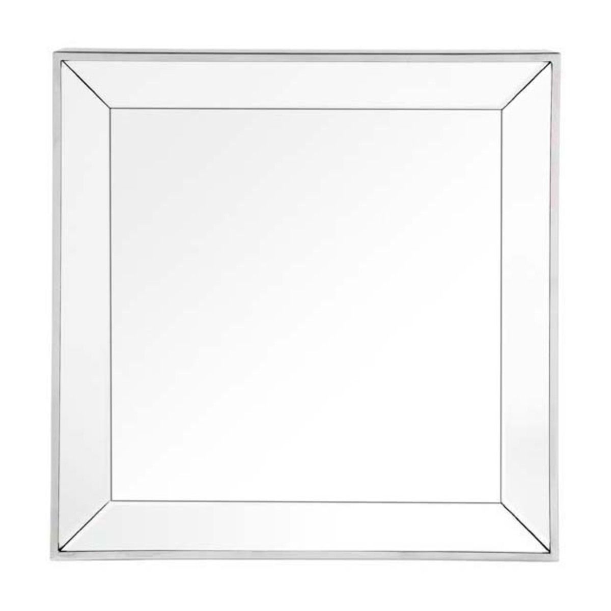 bevelled edge square wall mirror