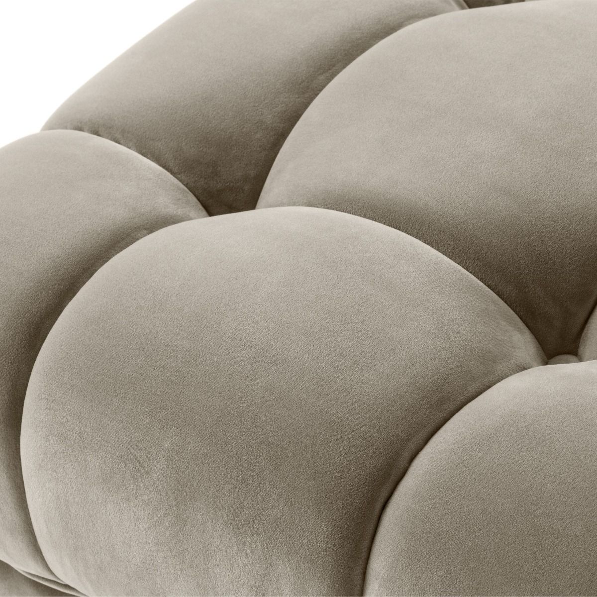 Luxurious Eichholtz greige velvet stool 