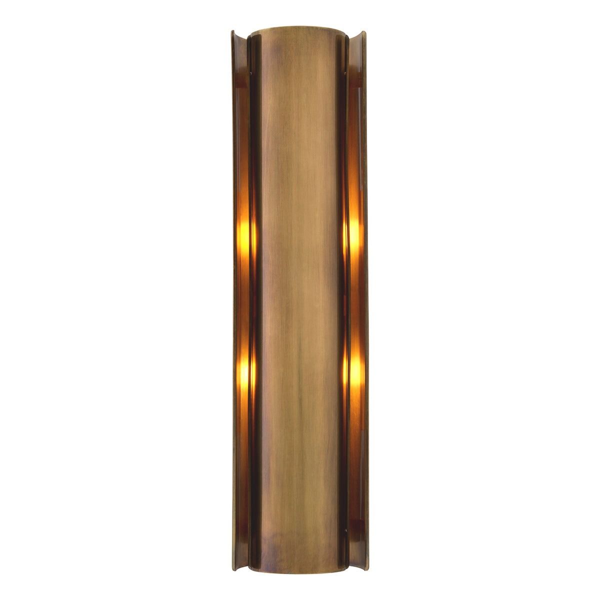 Brass wall lamp in sleek, simple design