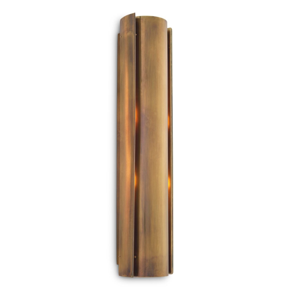 Brass wall lamp in sleek, simple design