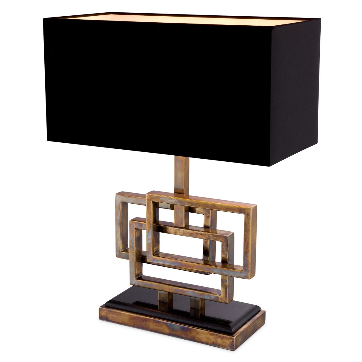 A luxury lamp by Eichholtz with a vintage brass finish