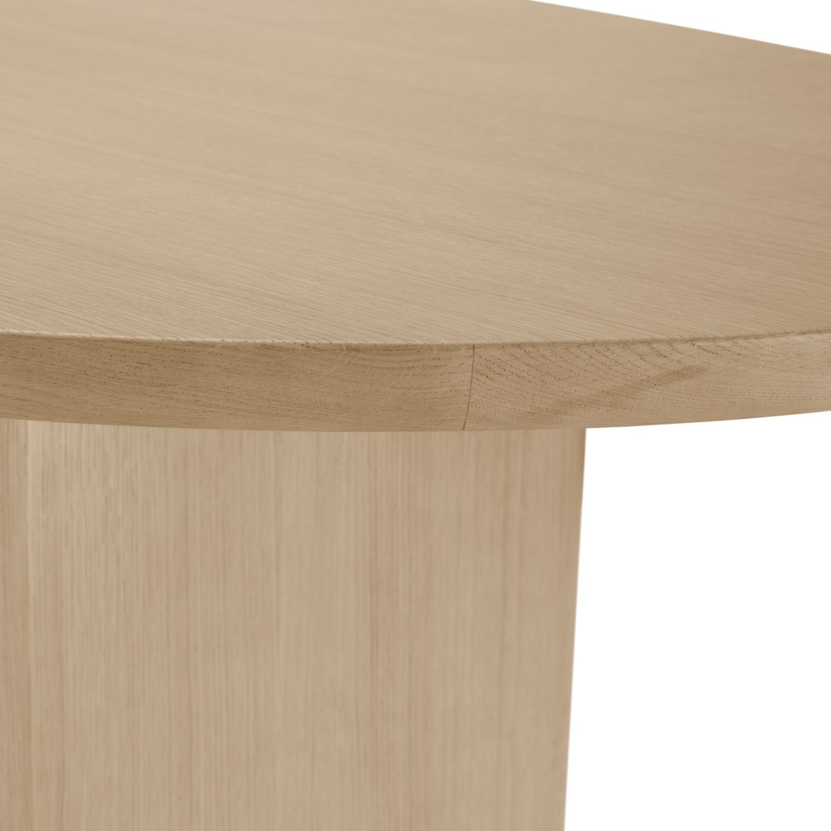 Sleek and luxurious dining table in natural finish