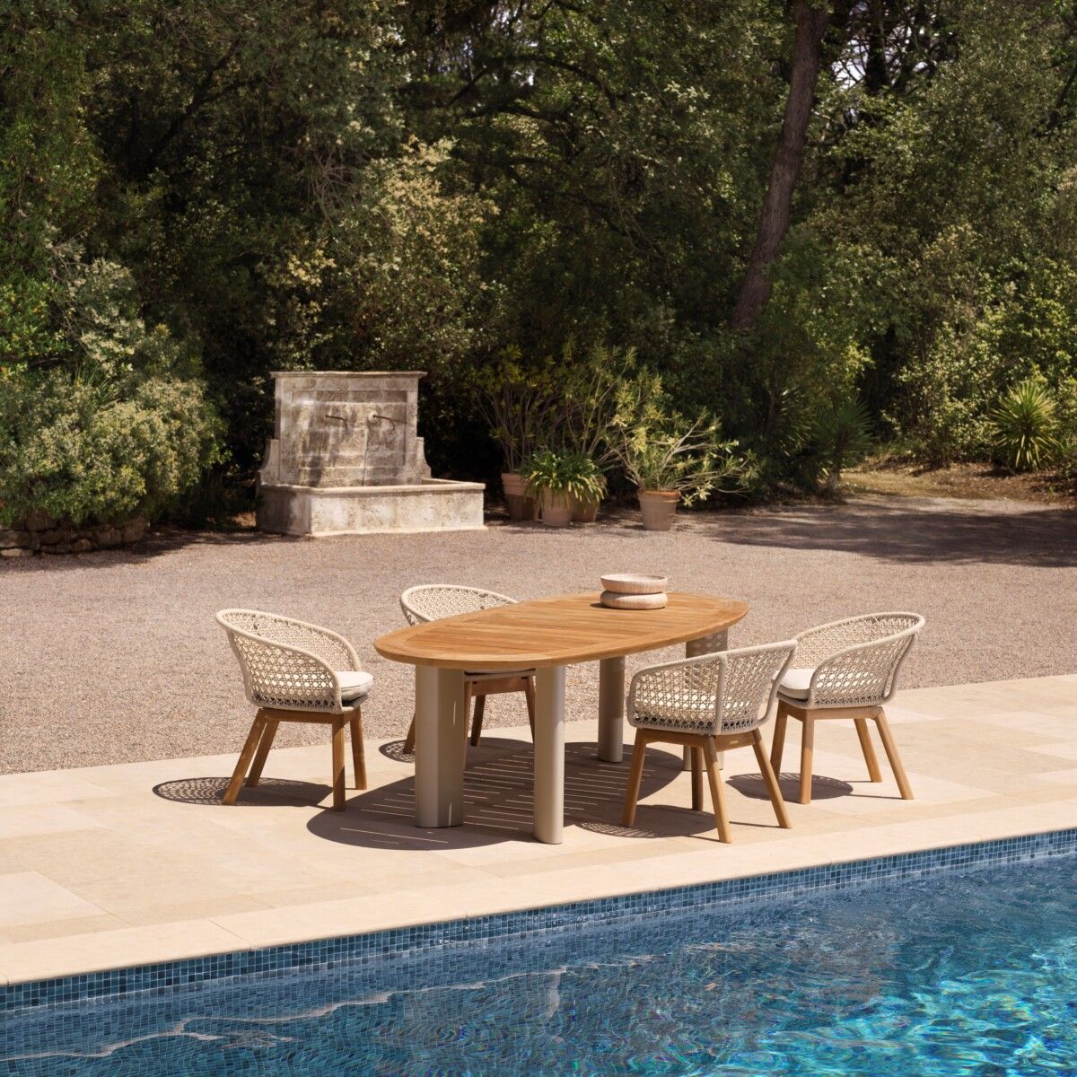 Sophisticated wood top coffee table with unique curved shape
