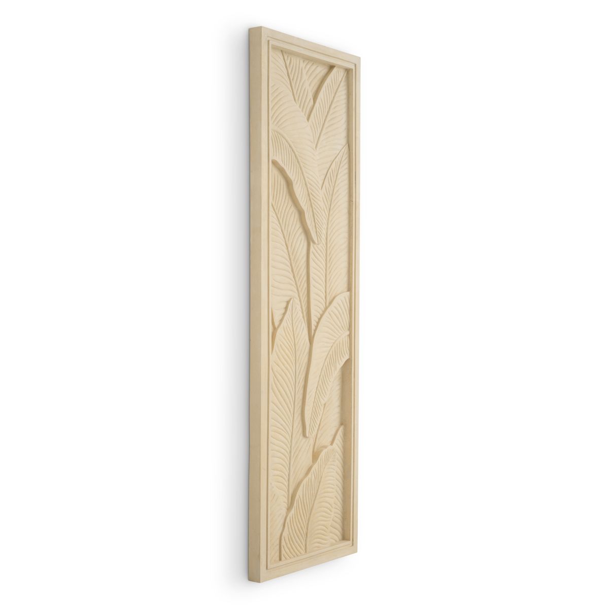 Minimalist wall decoration with 3D leaf design