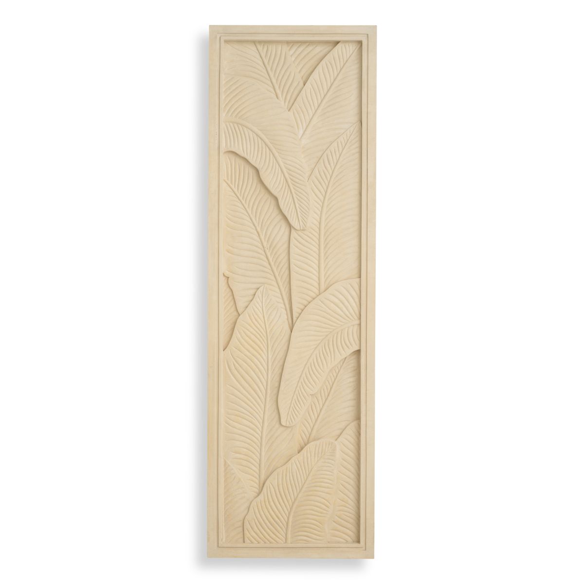 Minimalist wall decoration with 3D leaf design