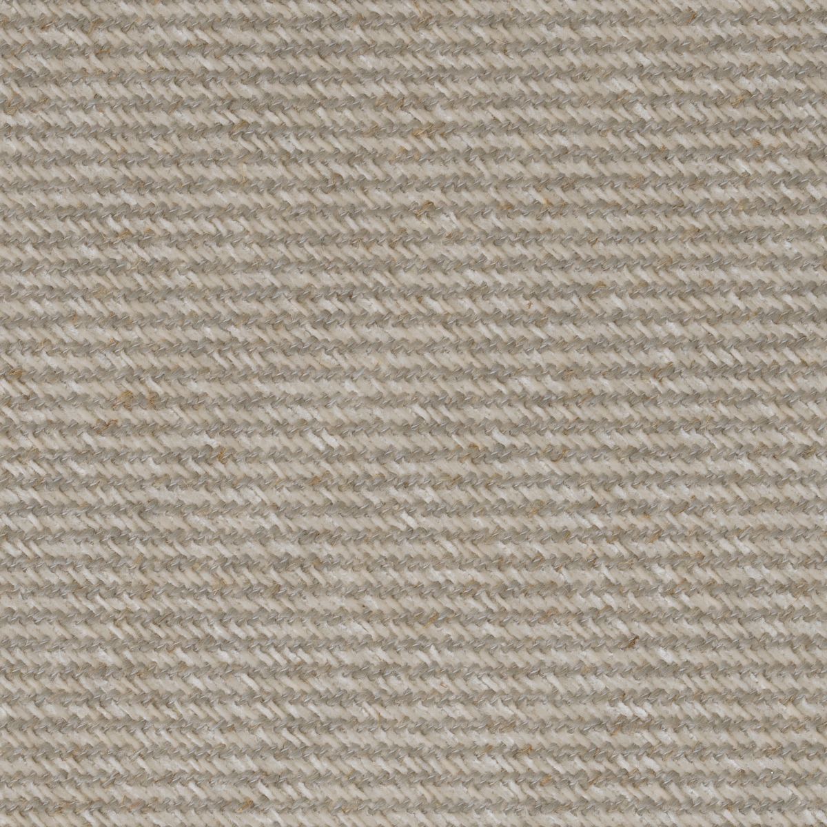 Taupe linen upholstered chair with round seat and cylinder backrest