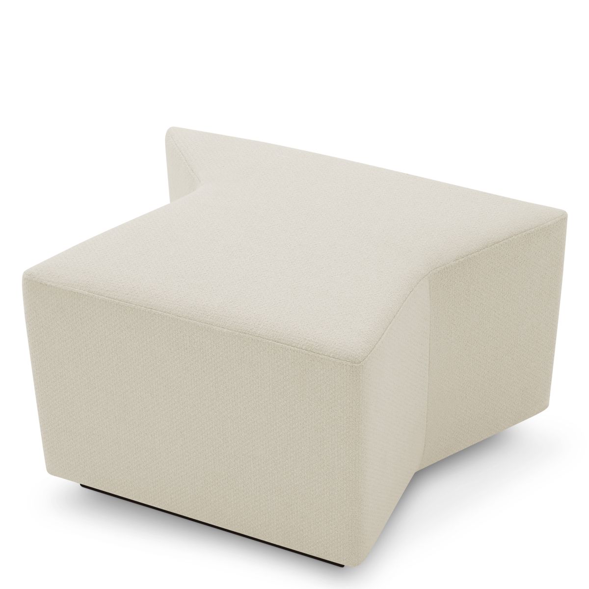 Set of three minimalist cream stools