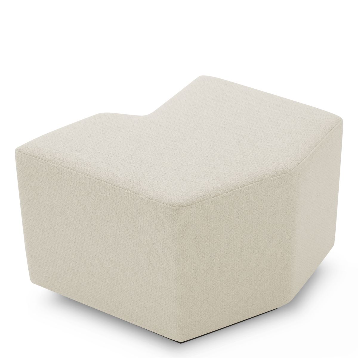 Set of three minimalist cream stools