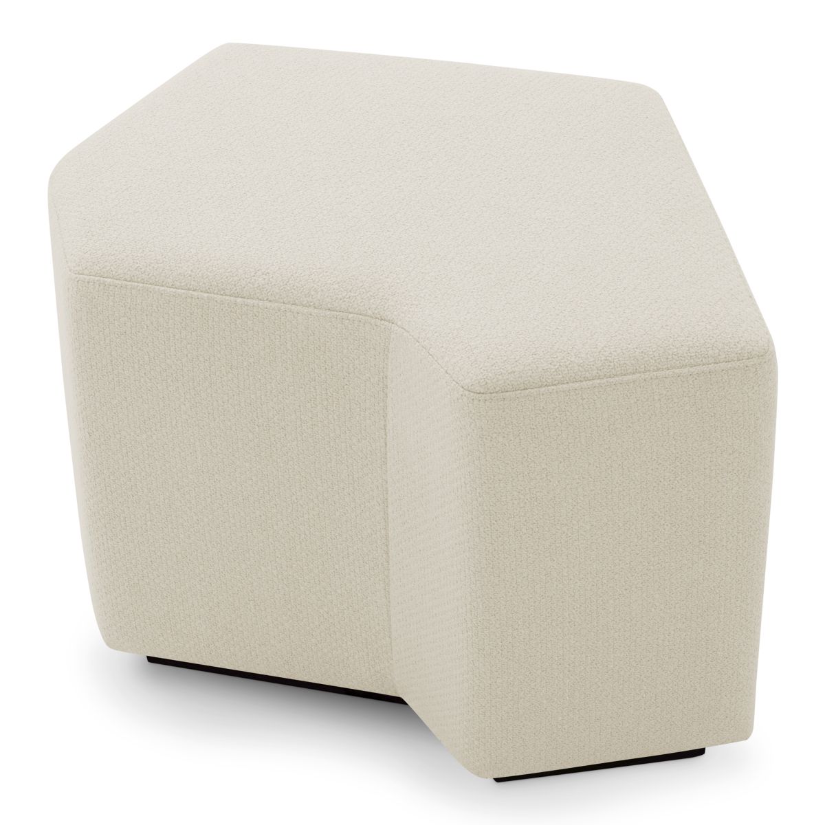 Set of three minimalist cream stools