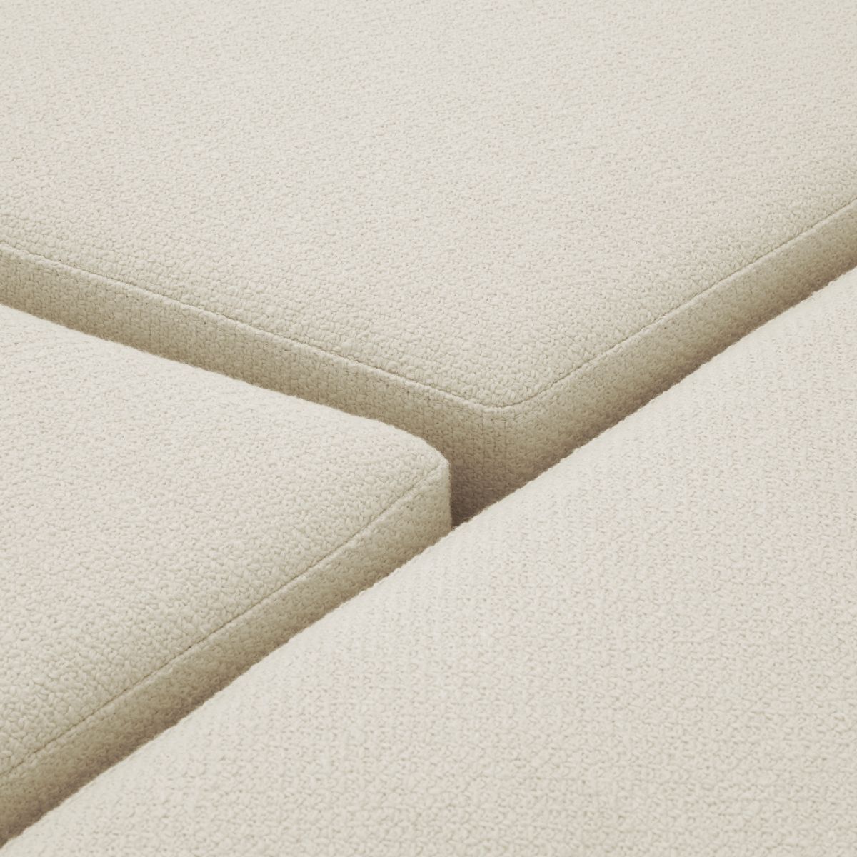 Set of three minimalist cream stools