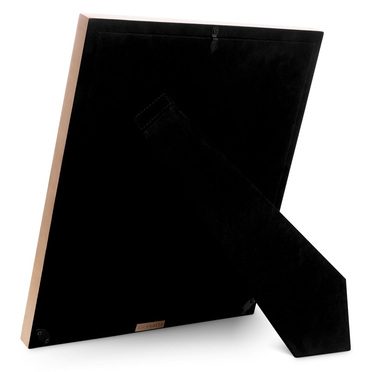 Burled wood photo frame with white border