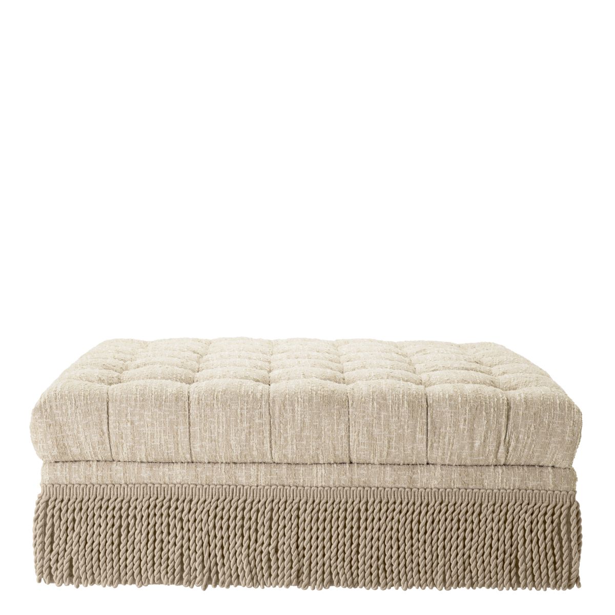 Classic opulent style ottoman with a tasseled base