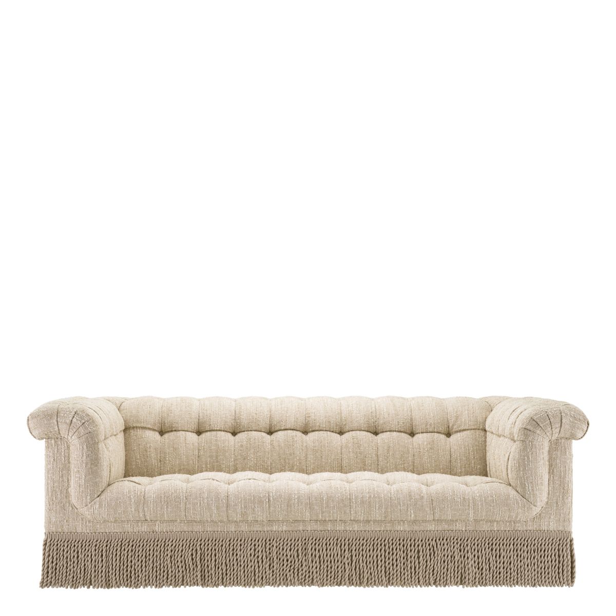 Classic opulent style sofa with a tasseled base