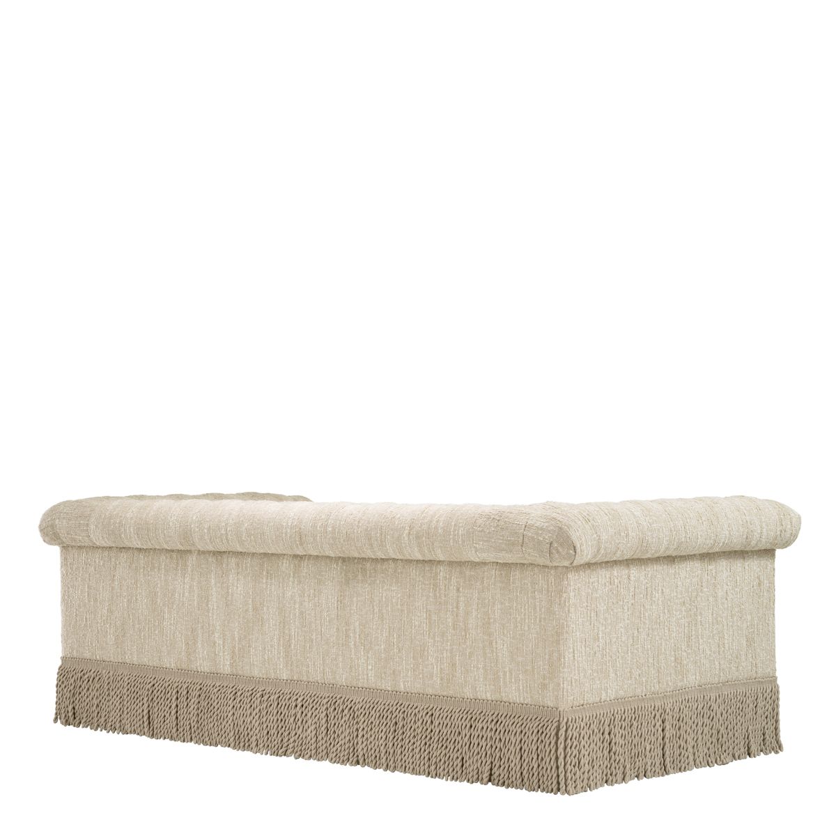 Classic opulent style sofa with a tasseled base