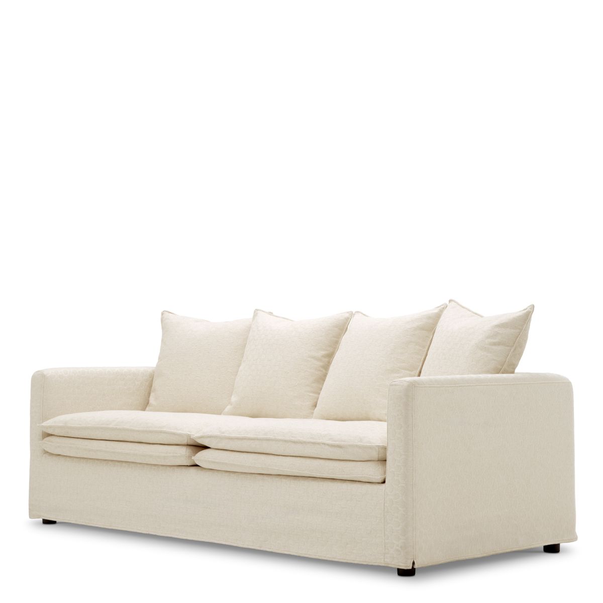 Simple and elegant sofa in off-white with removable covers