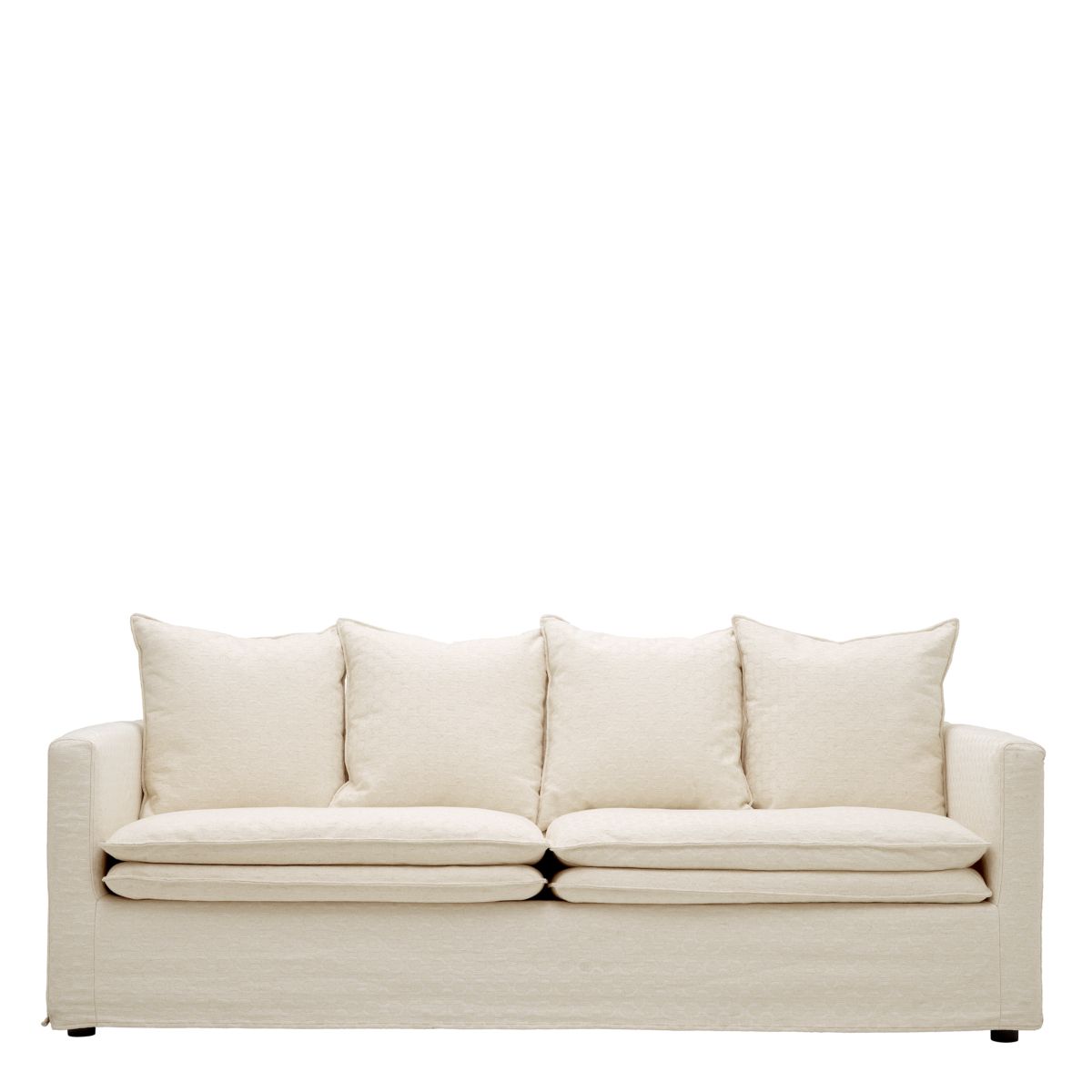 Simple and elegant sofa in off-white with removable covers