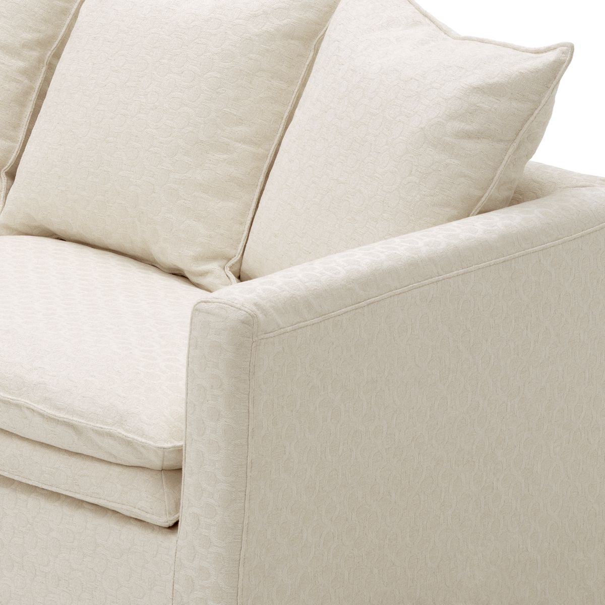 Simple and elegant sofa in off-white with removable covers