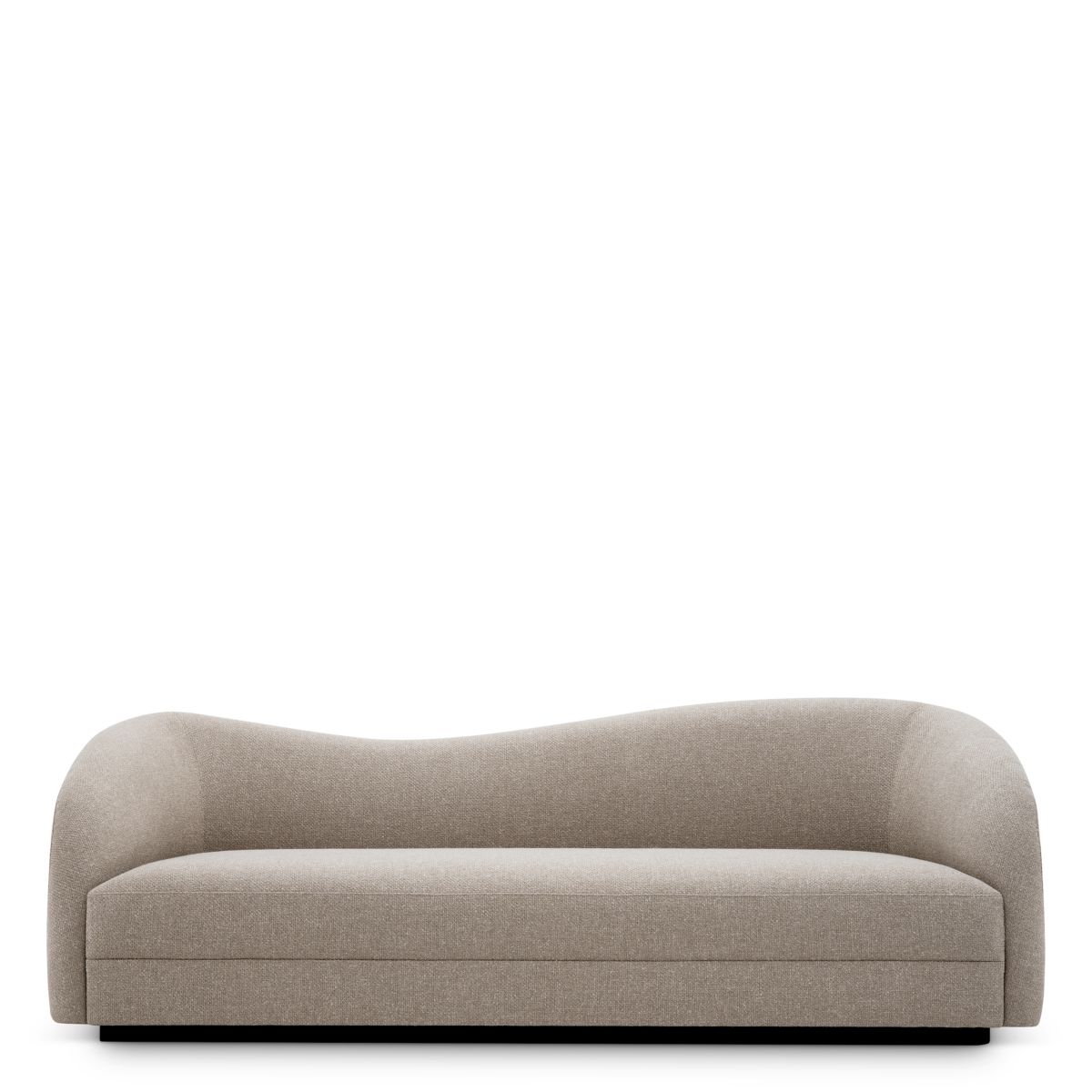 Curvaceous sofa in divine grey finish