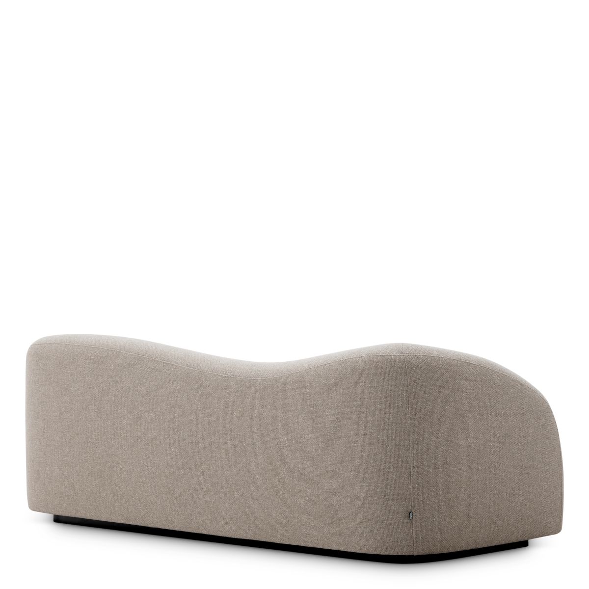 Curvaceous sofa in divine grey finish